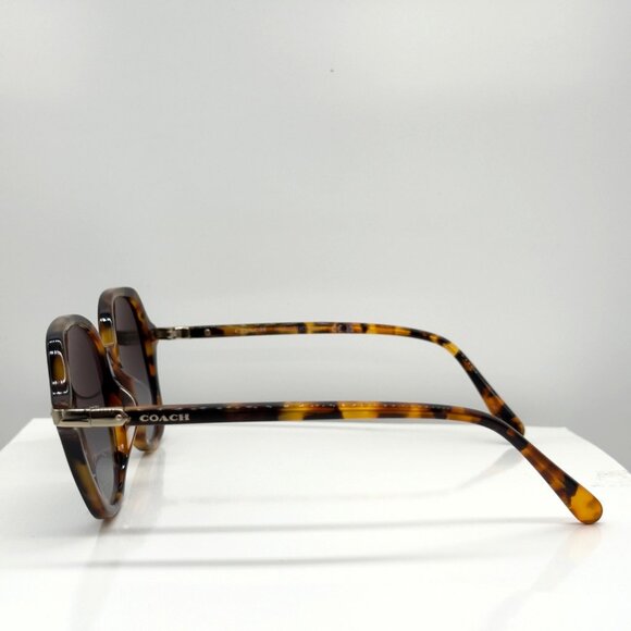 Coach Sunglasses HC8377U CL925 577613 Honey Tortoise Black Gradient Women's Case - Picture 4 of 11